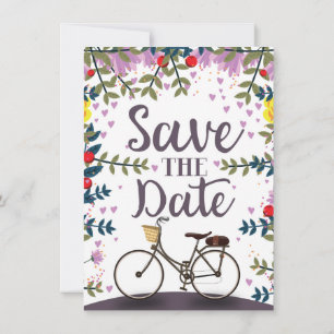 Convite Salve A Data Bicicleta Vintage