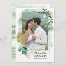 Salve a data. Casamento de Fotos Botânicas Verde