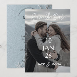 Convite Salve a data Casamento moderno simples personaliz