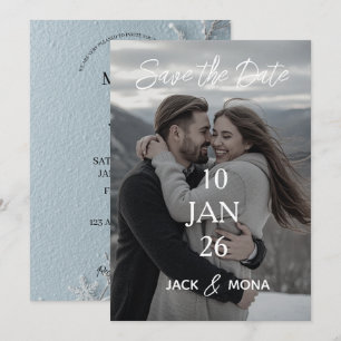 Convite Salve a data Casamento moderno simples personaliz