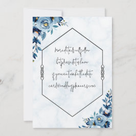 Convite Salve a data - Casamento/rosas azuis