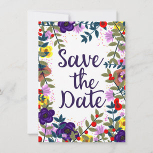Convite Salve A Data Casamento Vintage Floral Recife