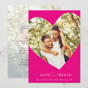 Convite SALVE A DATA da foto elegante cardíaca moderna am