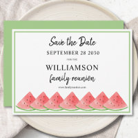 Salve A Data Da Reunião Da Família Watermelon Summ