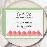 Salve A Data Da Reunião Da Família Watermelon Summ