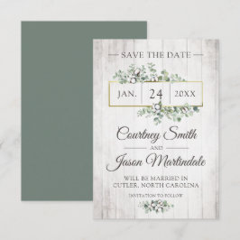 Convite Salve A Data Da Rustic Southern Cotton Wedton Card