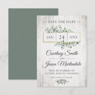Convite Salve A Data Da Rustic Southern Cotton Wedton Card