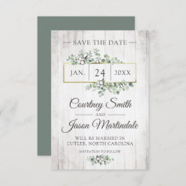 Convite Salve A Data Da Rustic Southern Cotton Wedton Card