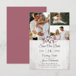 Convite Salve A Data Da Rustic Southern Cotton Wedton Card