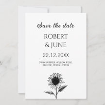Salve a data de casamento moderno floral minimalis