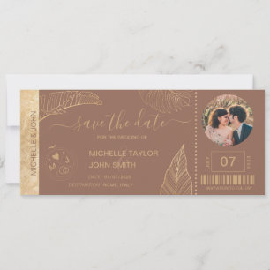 Convite Salve a data de embarque no World Map Beach Photo