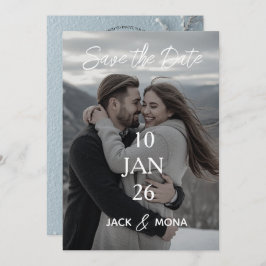 Convite Salve a data do casamento Personalizado Moderno Si