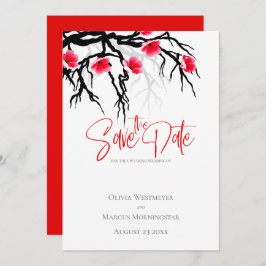 Convite Salve a data em que o ramal do Flor do Flor Japonê