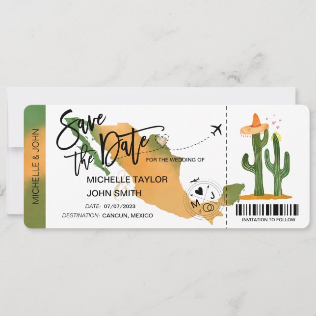 Convite Salve a Data Embarcado no México (Frente)