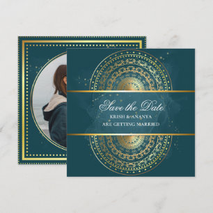 Convite Salve a data, Esplêndido Casamento Verde e preto