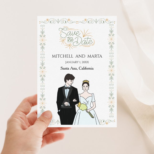 Convite Salve a Data floral (Criador carregado)