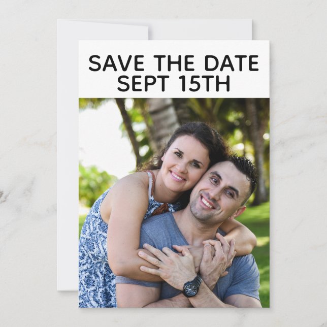 CONVITE SALVE A DATA FOTO CASAMENTO PERSONALIZADO  (Frente)