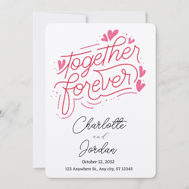 Convite Salve a Data: Nossa História de Amor Continua (Frente)