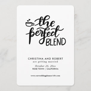 Convite Salve a Data Perfect Blend Caligrafia Manual