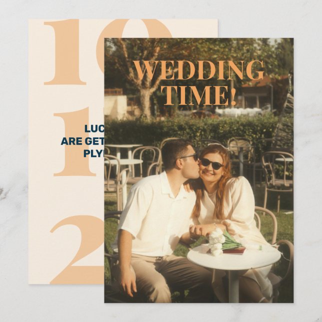 Convite Salve a Data Retro Ousado (Frente/Verso)