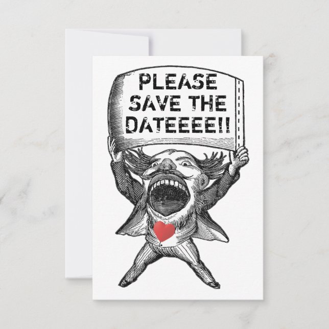 Convite Salve a data única e engraçada (Frente)