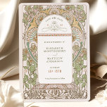 Convite Salve a data Vintage Art Nouveau por Mucha Convida<br><div class="desc">Art Nouveau Vintage Salve os cartões de casamento de Alphonse Mucha em um design floral, romântico e caprichoso. Os florescimentos vitorianos complementam os tipos clássicos de arte deco fonts. Introduza as suas informações personalizadas e está concluído. Se você quiser alterar a design, clique no botão azul "Personalizar". Muito obrigado por...</div>