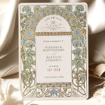 Convite Salve a data Vintage Art Nouveau por Mucha Convida<br><div class="desc">Art Nouveau Vintage Salve os cartões de casamento de Alphonse Mucha em um design floral, romântico e caprichoso. Os florescimentos vitorianos complementam os tipos clássicos de arte deco fonts. Introduza as suas informações personalizadas e está concluído. Se você quiser alterar a design, clique no botão azul "Personalizar". Muito obrigado por...</div>
