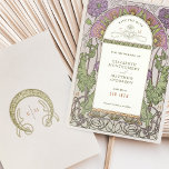 Convite Salve a data Vintage Art Nouveau por Mucha Convida<br><div class="desc">Art Nouveau Vintage Salve os cartões de casamento de Alphonse Mucha em um design floral, romântico e caprichoso. Os florescimentos vitorianos complementam os tipos clássicos de arte deco fonts. Introduza as suas informações personalizadas e está concluído. Se você quiser alterar a design, clique no botão azul "Personalizar". Muito obrigado por...</div>