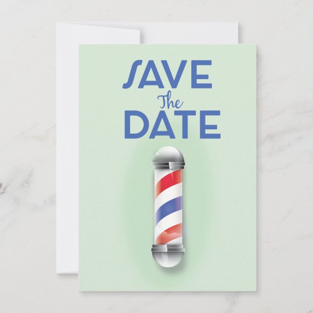 Convite Salve a Data Vintage Barbearia (Verso)