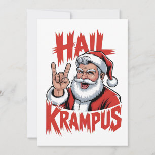 Convite Salve Krampus Diabo Chifre Krampus Rock