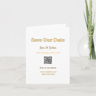 Convite Salve nossa data Leia QR para detalhes nome data s