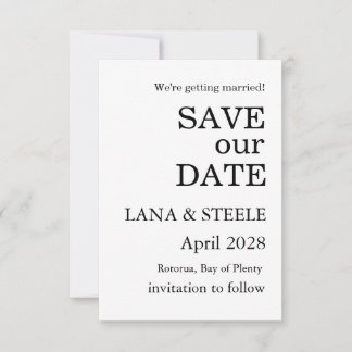 CONVITE SALVE NOSSOS DATOS CASAMENTO BRANCO SIMPLES MODERN