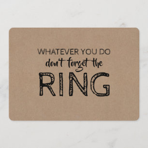 Convite Salve O Anel - Proposta Engraçada Do Portador Do A