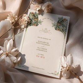 Convite Salve o casamento da herança vitoriana