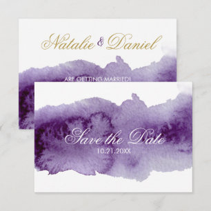 Convite Salve o Dia com Aquarela Violeta Ultra