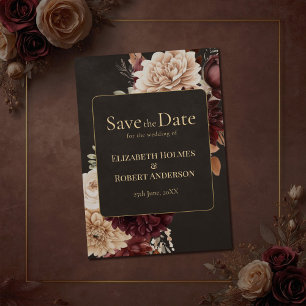Convite Salve o Dia Floral Vintage de Bruxa