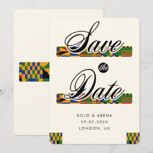 Convite Salve o dia Kente Africano Moderno