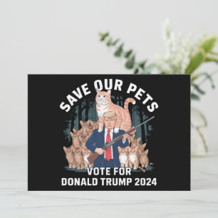 Convite Salve o nosso Pets 2024 Presidente Trump Político
