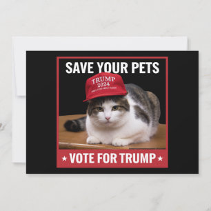 Convite Salve Seus Animais Vote em Trump Citação Eleição E