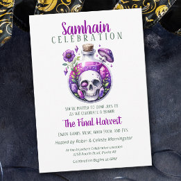 Convite Samhain Harvest Potion Bottion Halloween Party