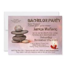 Samurai Zen Stones Bachelor Party personalizável