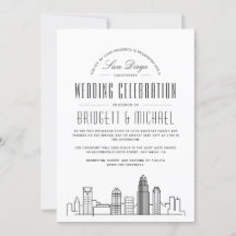 San Diego Wedding | Linha do Skyline da Cidade Mod