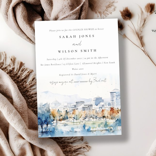 Convite San Jose, Chá de Casais de Aquarela da Califórnia (Criador carregado)