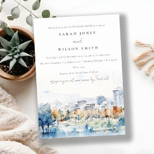Convite San Jose, Chá de casamento de Aquarela da Califórn