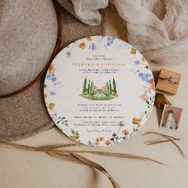 Convite San Miguel México | Casamento Floral em Aquarela
