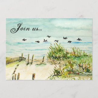 Convite Sand Dunes e Seagulls Outer Banks Carolina do Nort