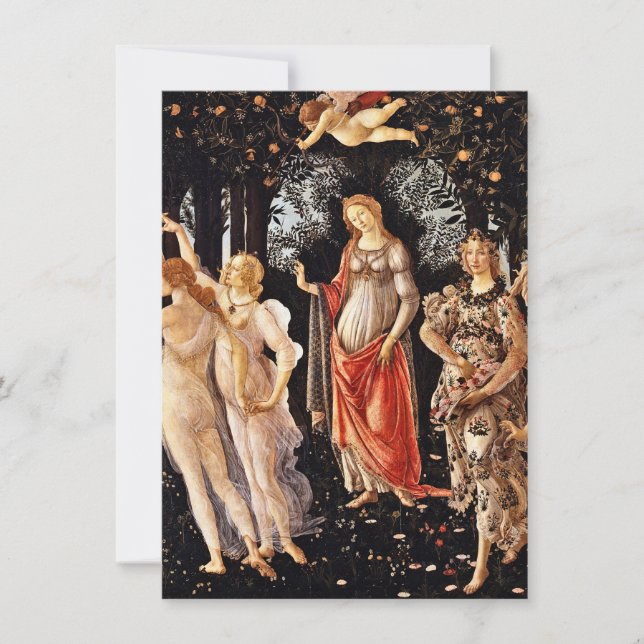 Convite Sandro Botticelli - Primavera, Primavera (Frente)