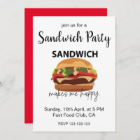 Sanduíche Me Faz Uma Festa Feliz