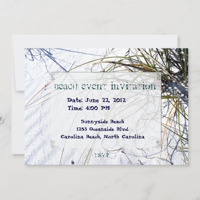 Convite Sandy Beach 2 enquadrado (Frente)