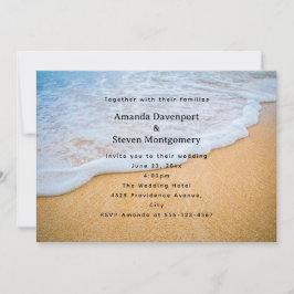 Convite Sandy Beach com Casamento de Surf de Foamy
